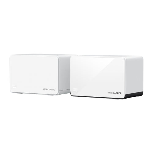 (E)Mercusys Halo H85X(2-pack) AX3000 Whole Home Mesh Wi-Fi 6 System, 574 Mbps at 2.4 GHz, 2402 Mbps at 5 GHz - Image 1