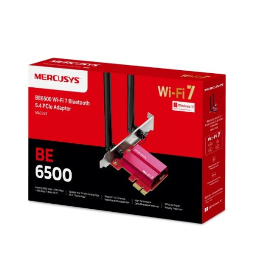 Mercusys BE6500 Wi-Fi 7 Bluetooth 5.4 PCIe Adapter (MA37BE) - Image 1