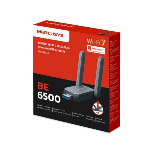 Mercusys BE6500 Wi-Fi 7 High-Gain Wireless USB Adapter (MA37BEH) - Image 1