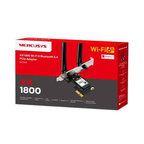 Mercusys AX1800 Wi-Fi 6 Bluetooth 5.4 PCIe Adapter (MA70XE) - Image 4