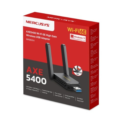 (E)Mercusys AXE5400 Wi-Fi 6E High-Gain Wireless USB Adapter (MA86XH) - Image 5