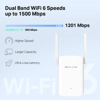 Mercusys ME60X AX1500 Wi-Fi 6 Range Extender, Dual Band Speeds up to 1500Mbps, 300Mbps@2.4 GHz, 1201Mbps@ 5 GHz - Image 4