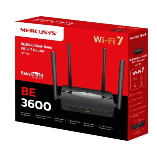 Mercusys MR25BE BE3600 Dual Band Wi-Fi 7 Router , 3.6 Gbps Mbps Dual-Band Speeds - Image 4