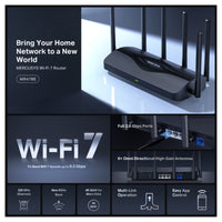 Mercusys MR47BE BE9300 Tri-Band Wi-Fi 7 Router (2YW) (WIFI7) 574 Mbps at 2.4 GHz + 2880 Mbps at 5 GHz + 5760 Mbps at 6 GHz - Image 3