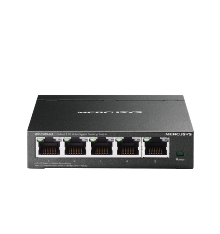 Mercusys MS105GS-M2 5-port 2.5G Multi-Gigabit Desktop Switch,  5× 2.5G RJ45 Ports - Image 2