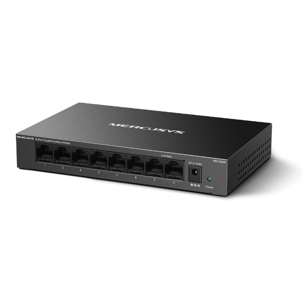 Mercusys MS108GS 8-Port Gigabit Desktop Switch, 8×10/100/1000 Mbps RJ45 port Supporting Auto-MDI/MDIX - Image 2