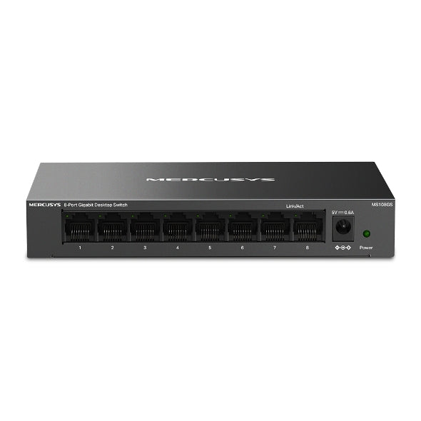 Mercusys MS108GS 8-Port Gigabit Desktop Switch, 8×10/100/1000 Mbps RJ45 port Supporting Auto-MDI/MDIX - Image 1