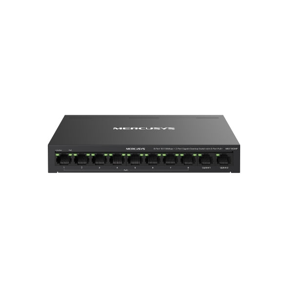 Mercusys MS110CMP 8-Port 10/100 Mbps + 2-Port Gigabit Desktop Switch with 8-Port PoE+ - Image 2