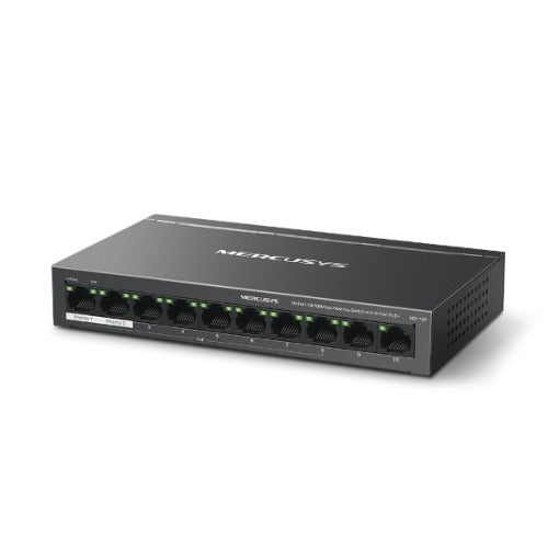 Mercusys MS110P 10-Port 10/100Mbps Desktop Switch with 8-Port PoE+, Up to 250 m - Image 2