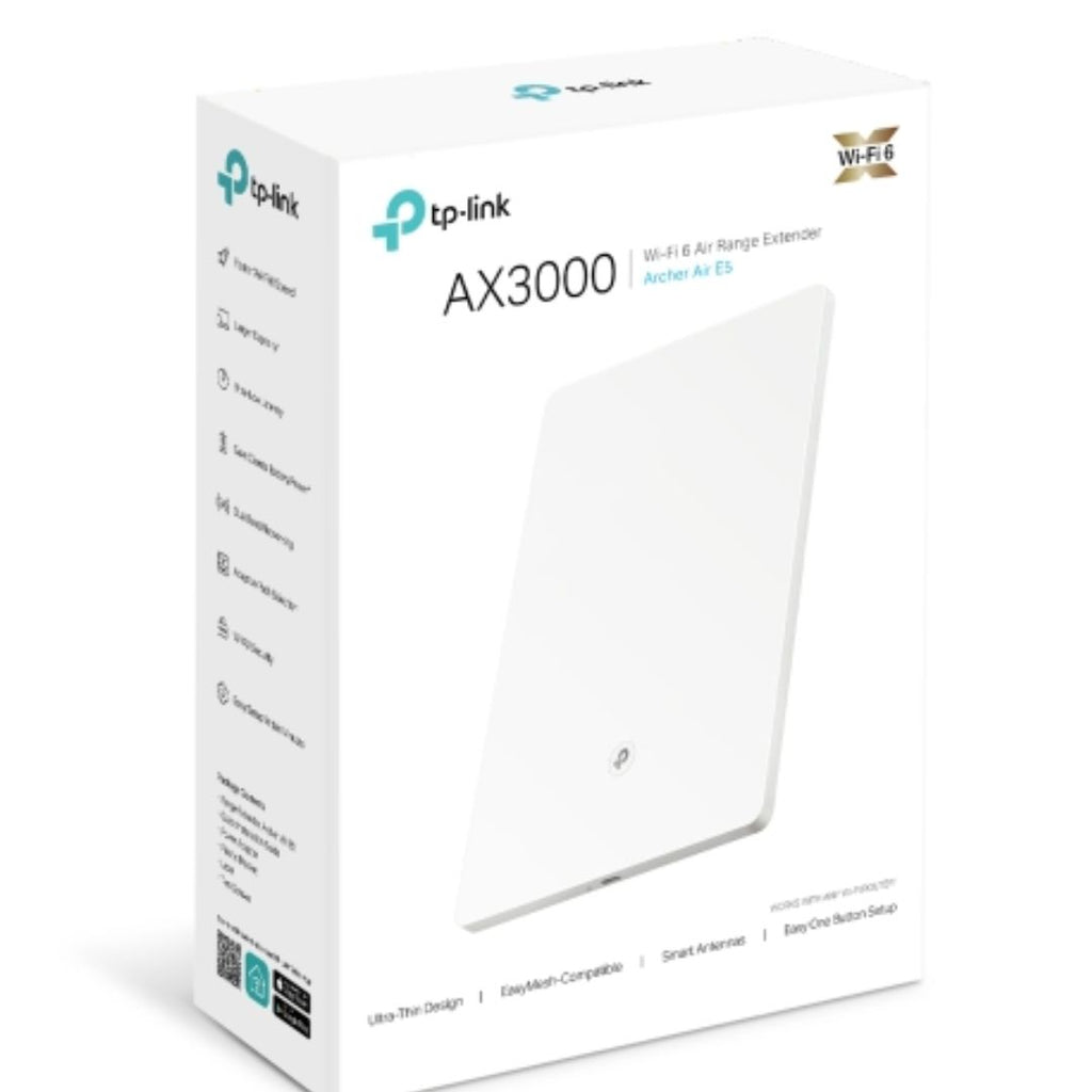 (E)TP-Link Archer Air E5 AX3000 Dual-Band Wi-Fi 6 Air Range Extender, 574Mbps @2.4GHz + 2402Mbps @5GHz , 8mm Ultra-thin Shell, Multiple Install Desi - Image 1