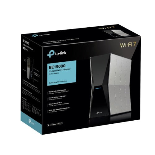 TP-Link Archer BE805 BE19000 Tri-Band Wi-Fi 7 Router (WIFI7) 1376 Mbps at 2.4 GHz + 5760 Mbps at 5 GHz + 11520 Mbps at 6 GHz, 8× Internal Antennas - Image 4