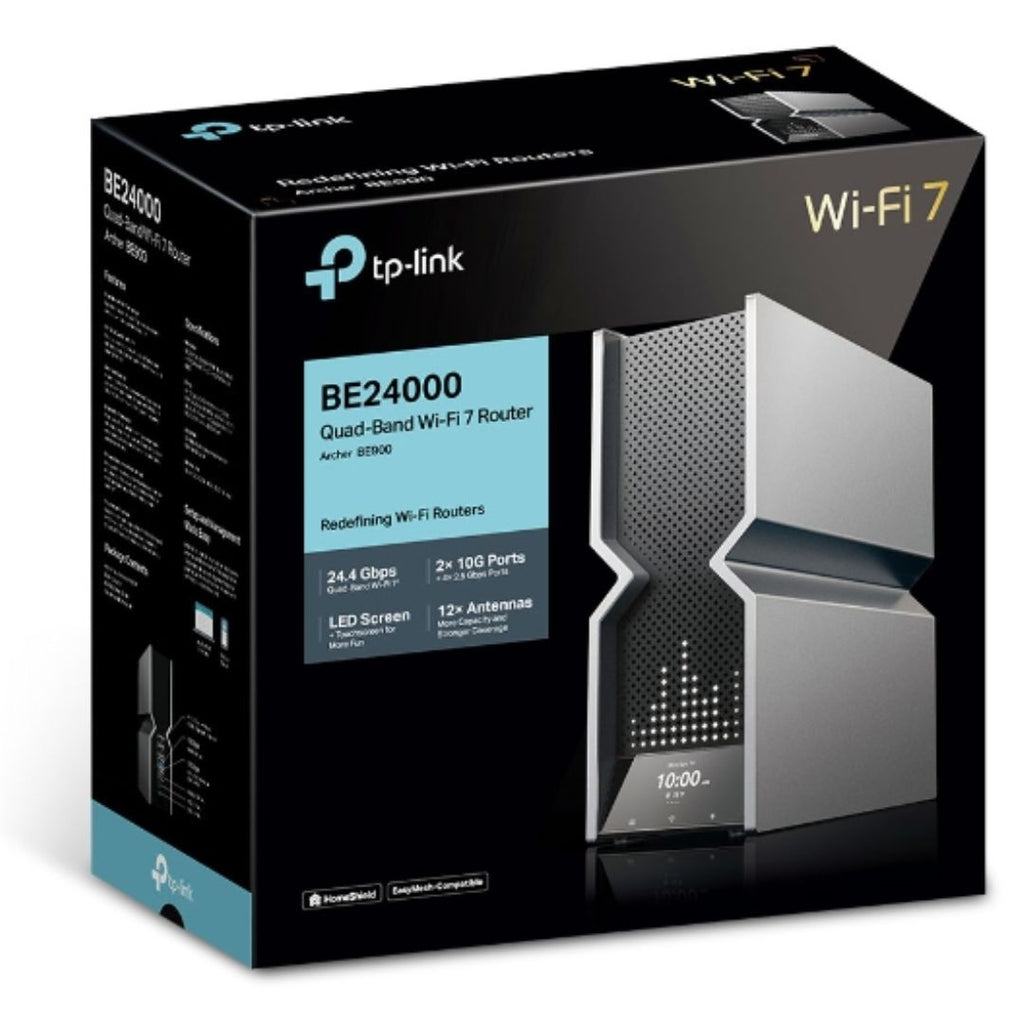 TP-Link Archer BE900 BE24000 Quad-Band Wi-Fi 7 Router (WIFI7) 1376 Mbps at 2.4 GHz + 5760 Mbps at 5 GHz_1+ 5760 Mbps at 5 GHz_2 + 11520 Mbps at 6 GHz - Image 5