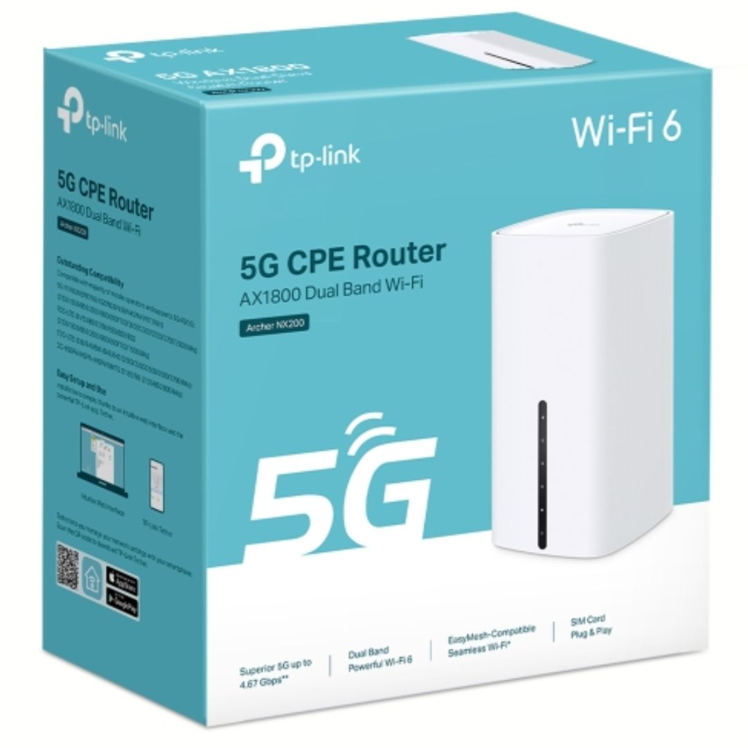 TP-Link Archer NX200 5G AX1800 Wireless Dual-Band Gigabit Router, 1201 Mbps at 5 GHz + 574 Mbps at 2.4 GHz, 5G NR 4.67Gbps/1.25Gbps, LTE support Cat 1 - Image 1