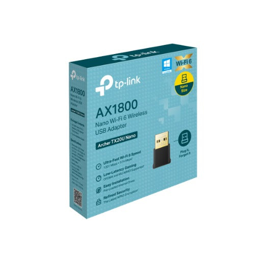 TP-Link Archer TX20U Nano AX1800 Nano Wi-Fi 6 Wireless USB Adapter, 1201 Mbps at 5 GHz + 574 Mbps at 2.4 GHz, Internal Antennas, USB 3.0 - Image 3