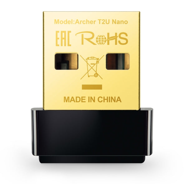 TP-Link Archer T2U Nano AC600 Nano Dual Band Wi-Fi USB Adapter, 433 Mbps at 5 GHz + 200 Mbps at 2.4 GHz,  USB 2.0 - Image 2