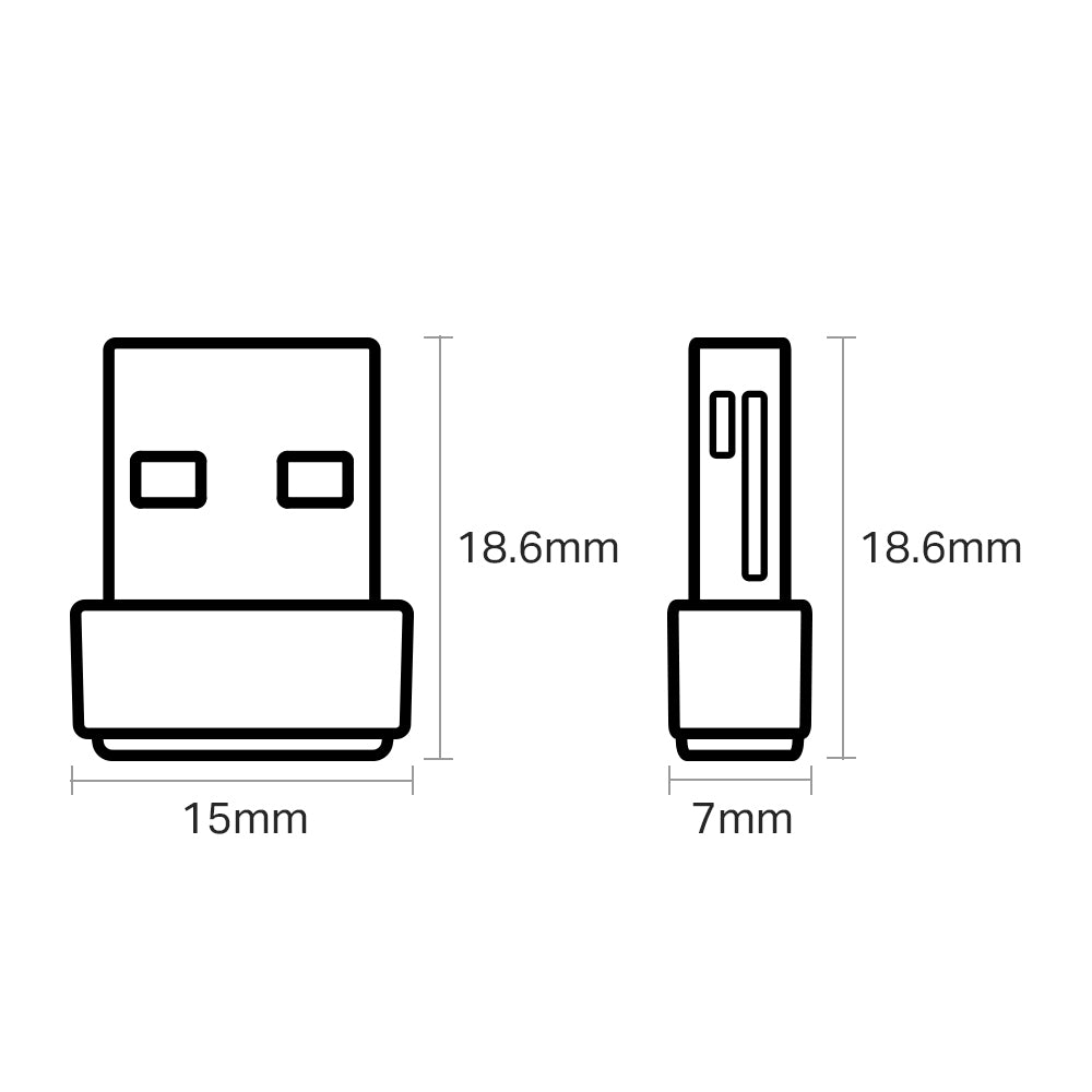 TP-Link Archer T2U Nano AC600 Nano Dual Band Wi-Fi USB Adapter, 433 Mbps at 5 GHz + 200 Mbps at 2.4 GHz,  USB 2.0 - Image 3