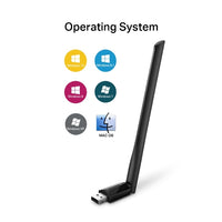 TP-Link Archer T2U Plus AC600 High Gain Wi-Fi Dual Band USB Adapter,433Mbps at 5GHz + 200Mbps at 2.4GHz, USB 2.0, 1 high gain antenna - Image 4