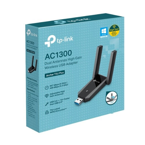 TP-Link Archer T5U Plus AC1300 Dual Antennas High Gain Wireless USB Adapter - Image 1