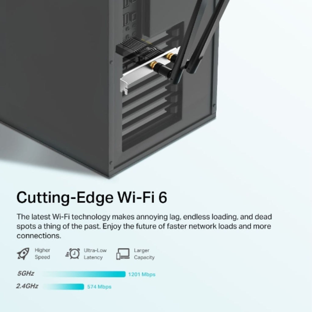 TP-Link Archer TX20E AX1800 Wi-Fi 6 Bluetooth 5.2 PCIe Adapter, 1201Mbps@5GHz, 574Mbps@2.4GHz - Image 2