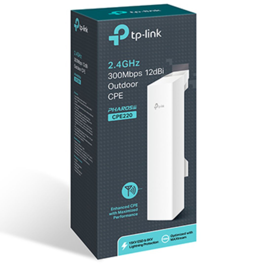 TP-Link CPE220 2.4GHz 300Mbps 12dBi Outdoor CPE AP.,Client,AP Router,AP Client Router 13km+ Wireless Data Transmission - Image 5