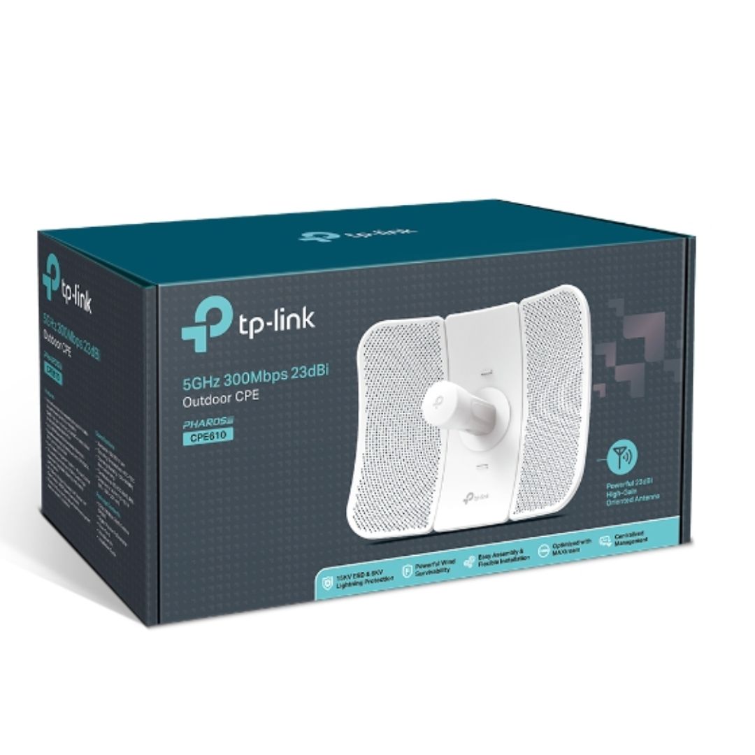 TP-Link CPE610 5GHz 300Mbps 23dBi Outdoor CPE MIMO Antenna AP Client Bridge Repeater AP Router AP Client Router Passive PoE Weatherproof - Image 1