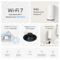 TP-Link Deco BE25-Outdoor(1-pack) BE5000 Outdoor / Indoor Mesh Wi-Fi 7 Router  688 Mbps at 2.4 GHz + 4324 Mbps at 5 GHz - Image 4