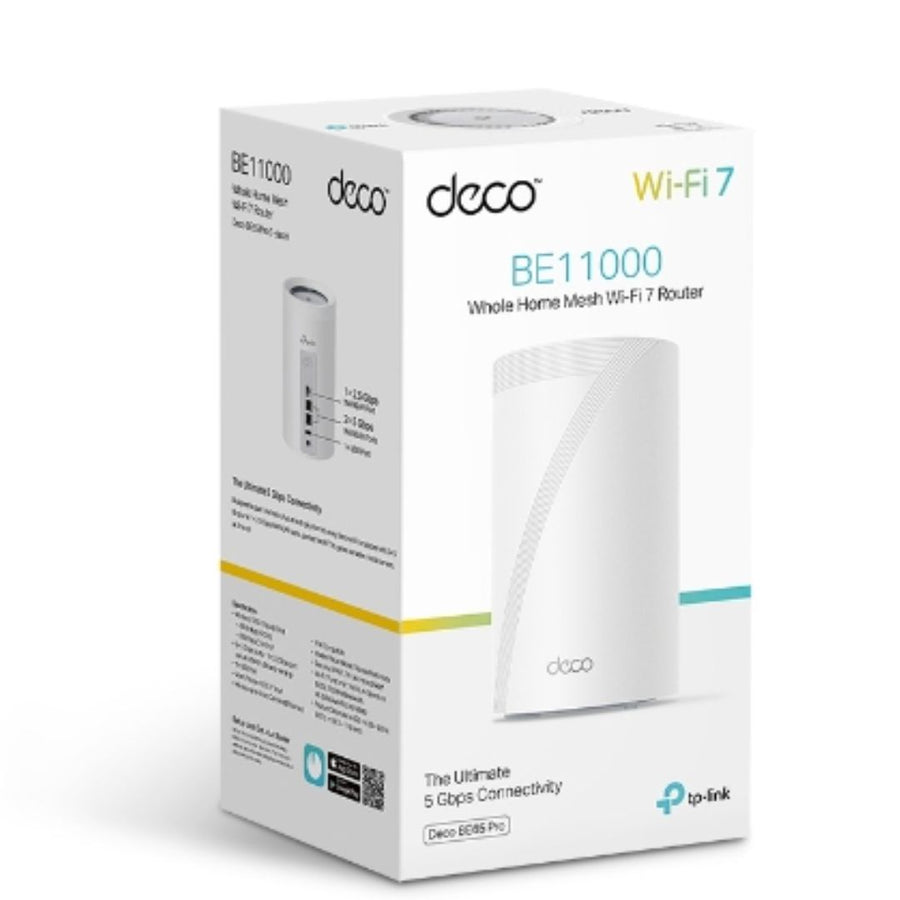 ((AMAZON ONLY)) TP-Link Deco BE65 Pro(1-pack) BE11000 Whole Home Mesh WiFi 7 System ,  688 Mbps at 2.4 GHz + 4320 Mbps at 5 GHz + 5760 Mbps at 6 GHz
