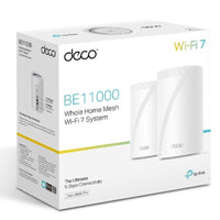 TP-Link Deco BE65 Pro(2-pack) BE11000 Whole Home Mesh WiFi 7 System, 688 Mbps at 2.4 GHz + 4320 Mbps at 5 GHz + 5760 Mbps at 6 GHz - Image 1