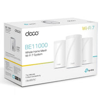 TP-Link Deco BE65 Pro(3-pack) BE11000 Whole Home Mesh WiFi 7 System, 688 Mbps at 2.4 GHz + 4320 Mbps at 5 GHz + 5760 Mbps at 6 GHz - Image 1