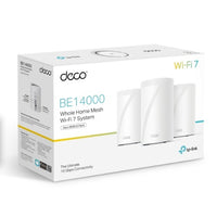 TP-Link Deco BE68 BE14000 Tri-Band Whole Home Mesh Wi-Fi 7 System (3-pack) 688 Mbps at 2.4 GHz + 4324 Mbps at 5 GHz + 8647 Mbps at 6 GHz - Image 1