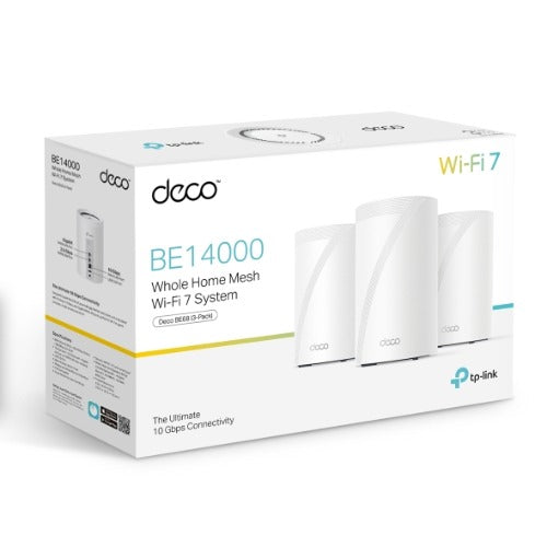 TP-Link Deco BE68 BE14000 Tri-Band Whole Home Mesh Wi-Fi 7 System (3-pack) 688 Mbps at 2.4 GHz + 4324 Mbps at 5 GHz + 8647 Mbps at 6 GHz - Image 5