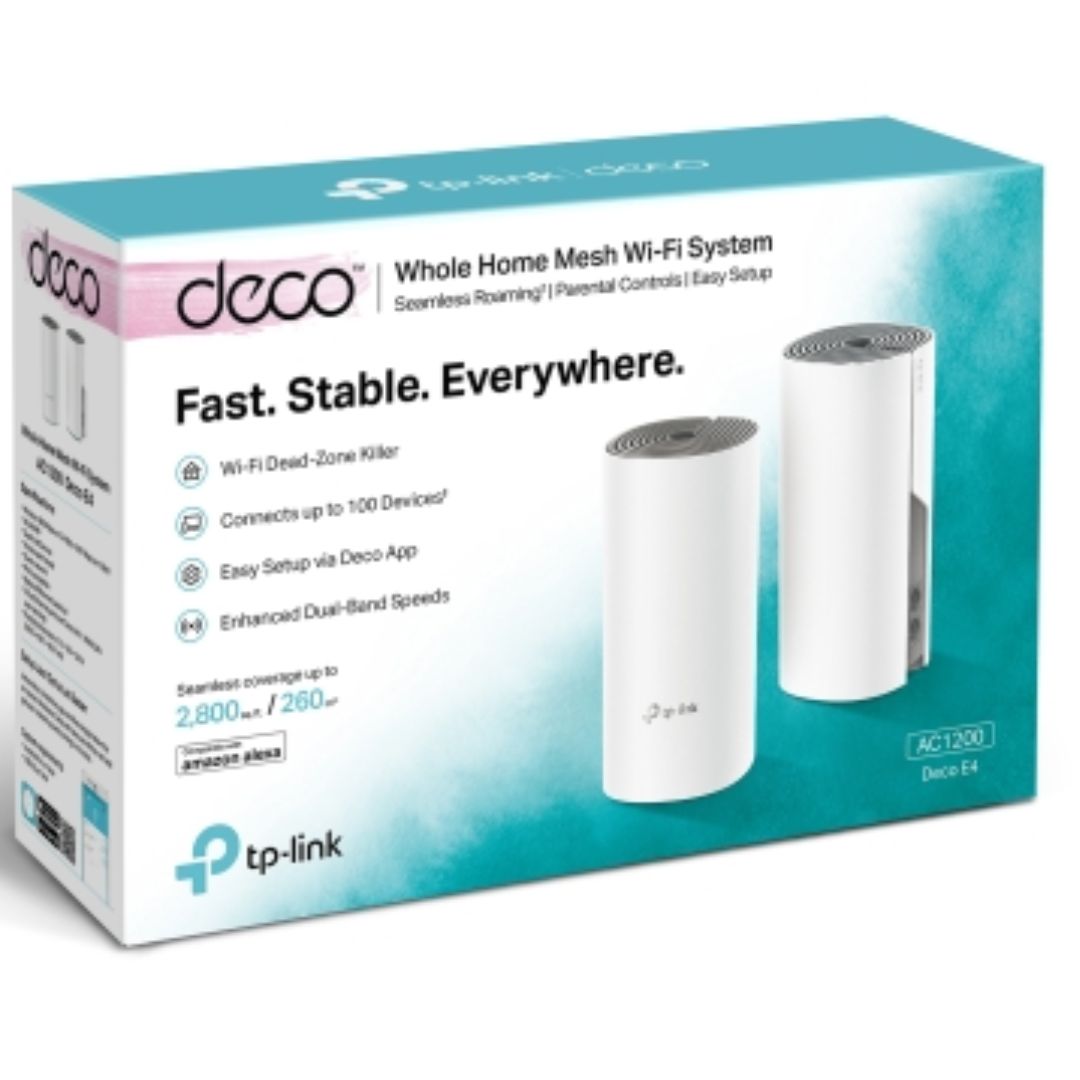 TP-Link Deco E4(2-pack) AC1200 Whole Home Mesh Wi-Fi (2-Pack), Dual-Band, Up to 1167 Mbps, Wireless, Seamless AI Roaming, Gaming & Streaming, Smart Ho - Image 5
