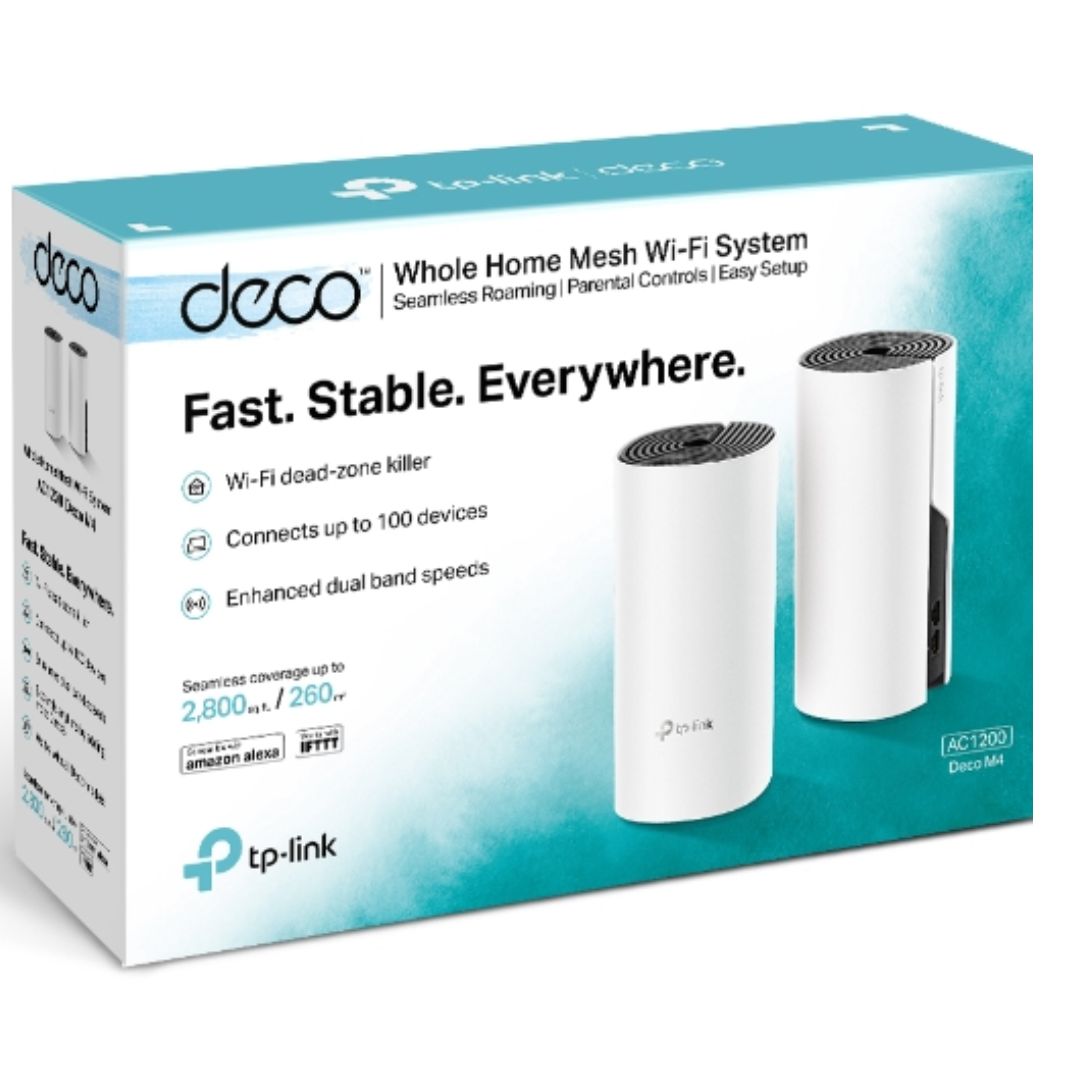 TP-Link Deco M4 (2-pack) AC1200 Whole Home Mesh Wi-Fi (2-Pack), Up to 1167 Mbps, Parental Controls, Seamless AI Roaming, Gaming & Streaming, Smart Hom - Image 5