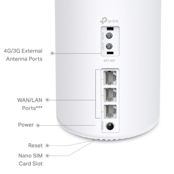 TP-Link Deco X10-4G(1-pack)  AX1500 4G Whole Home Mesh Wi-Fi 6 System, Dual-Band, Seamless AI Roaming, Gigabit Wired Speed, Parental Control, Gaming &