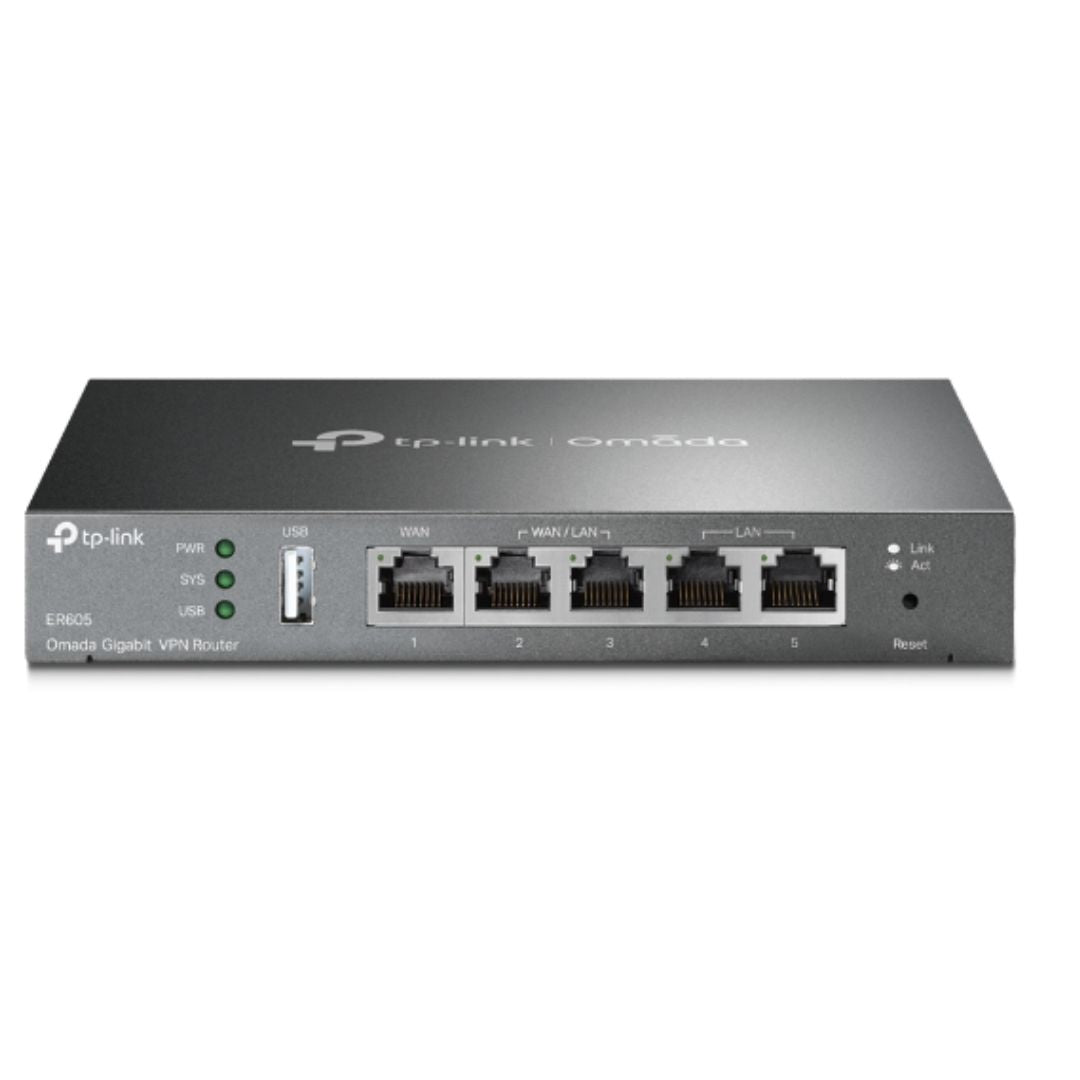 TP-Link TL-ER605 (TL-R605) SafeStream Gigabit Multi-WAN VPN Router PPPoE 1 WAN 3 Changeable WAN/LAN Ports 10BASE-T, Centralised Cloud, Omada - Image 2