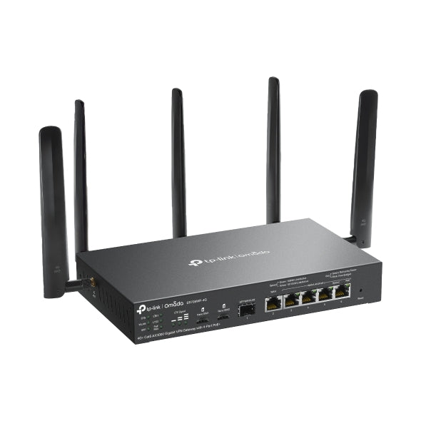 TP-Link ER706WP-4G Omada 4G+ Cat6 AX3000 Gigabit VPN Gateway with 4-Port PoE+, 574Mbps at 2.4 GHz + 2402 Mbps at 5 GHz (HE160) Wi-Fi Speed, 300 Mbps D - Image 3