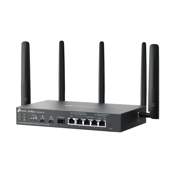 TP-Link ER706WP-4G Omada 4G+ Cat6 AX3000 Gigabit VPN Gateway with 4-Port PoE+, 574Mbps at 2.4 GHz + 2402 Mbps at 5 GHz (HE160) Wi-Fi Speed, 300 Mbps D - Image 4