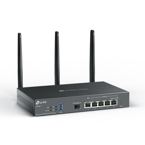 TP-Link ER706W Omada AX3000 Gigabit VPN Router, 6 Gigabit Ports (5 RJ45+1 SFP), Omada Mesh, IPSec, SSL, Wireguard, PPTP, L2TP VPN