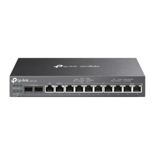 (E)TP-Link ER7212PC Omada 3-in-1 Gigabit VPN Router Integrates Router, POE+ Output & Omada Mgt. Control up to 10 EAPs. VPN, 4 WAN Ports, 110W Budget - Image 1