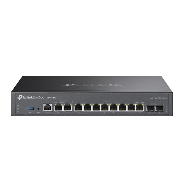 TP-Link ER7412-M2 Omada Multi-Gigabit VPN Router, Quad-core CPU, 2x2.5Gbps RJ45, 10x Gigabit WLAN/LAN Ports(2x SFP), 1x USB3.0, MultiWAN Load Balance - Image 5