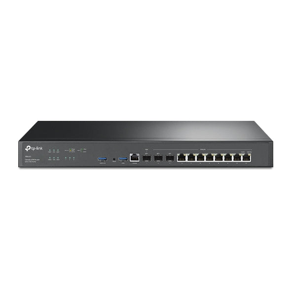 TP-Link ER8411 Omada VPN Router with 10G Ports , 1× 10G SFP+ WAN Port, 1× 10G SFP+ WAN/LAN Port,1× Gigabit SFP WAN/LAN Port, 8× Gigabit RJ45 WAN/LAN P - Image 1