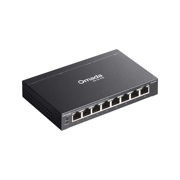 TP-Link ES208GP  Omada 8-Port Gigabit Easy Managed Switch with 8-Port PoE+, 8× Gigabit PoE+ Ports , 802.3at/af, 64 W PoE Power,  Desktop Steel Case an - Image 4