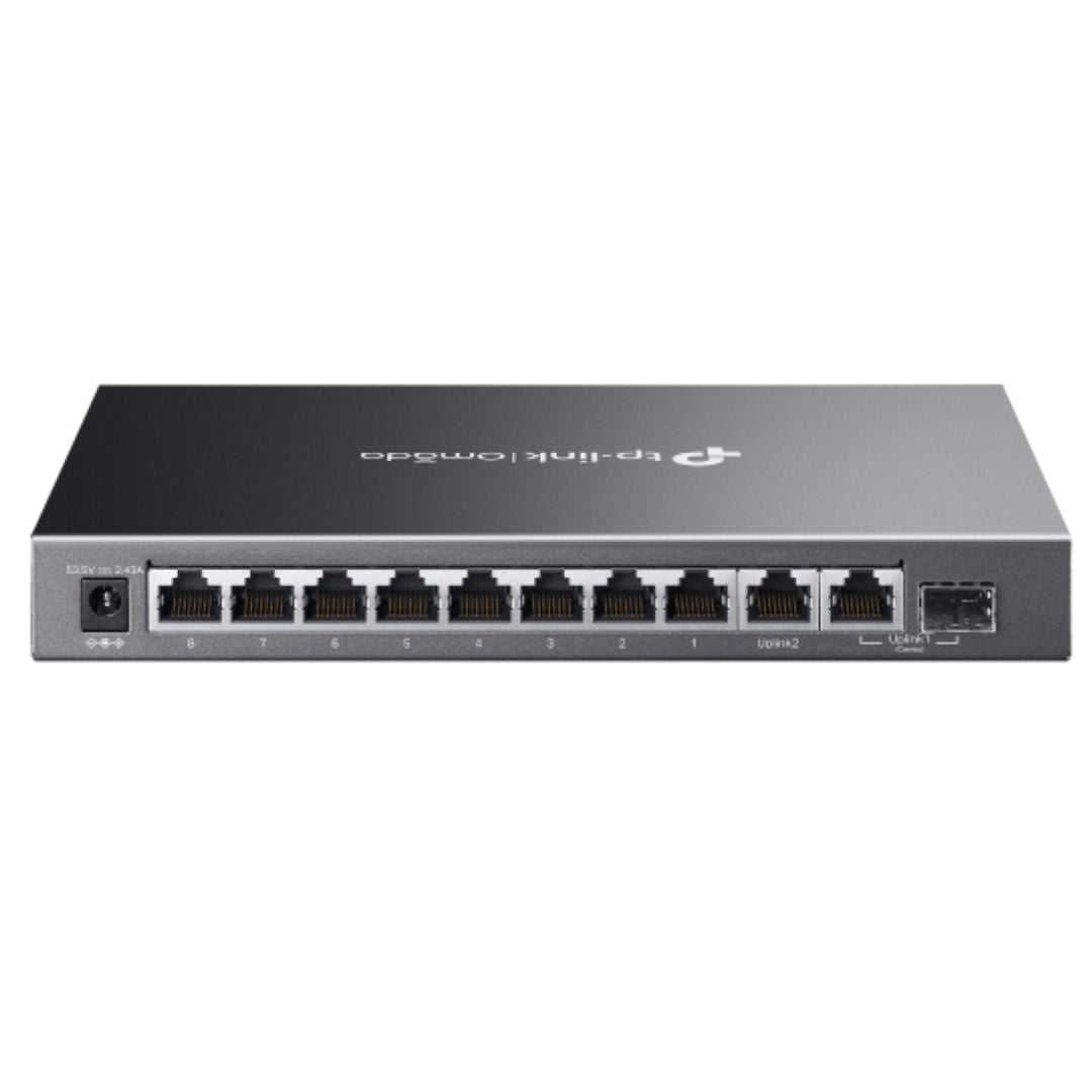 TP-Link ES210GMP Omada 10-Port Gigabit Easy Managed Switch with 8-Port PoE+,  Flow Control, Loopback Detection, Port Isolation, Port Mirroring, LAG, V - Image 2