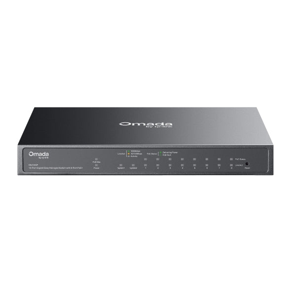 TP-Link ES210GP Omada 10-Port Gigabit Easy Managed Switch with 8-Port PoE+,  8× Gigabit PoE+ Ports, 1x Gigabit Non-PoE Ports, 1× Combo Gigabit RJ4 - Image 5