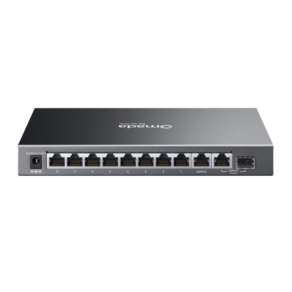 TP-Link ES210GP Omada 10-Port Gigabit Easy Managed Switch with 8-Port PoE+,  8× Gigabit PoE+ Ports, 1x Gigabit Non-PoE Ports, 1× Combo Gigabit RJ45/SF - Image 2
