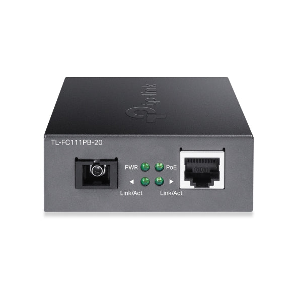 TP-Link TL-FC111PB-20 10/100Mbps WDM Media Converter with 1-Port PoE - IEEE 802.3u, 20KM, 1310 nm TX, 1550 nm RX - Image 3