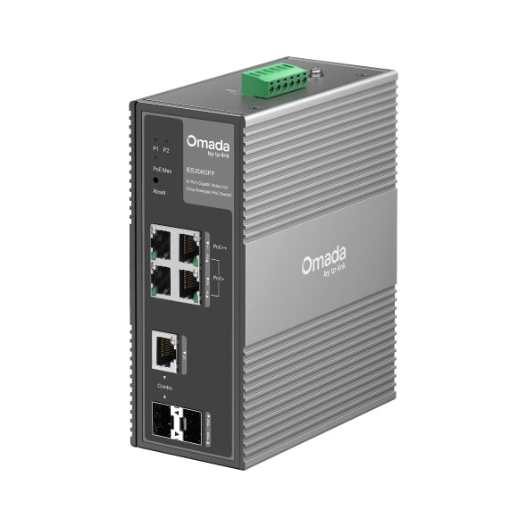 TP-Link IES206GPP Omada 6-Port Gigabit Industrial Easy Managed Switch with 3-Port PoE+ and 1-Port PoE++, Up to 240 W PoE Budget with 2× PoE++ and 6× P - Image 3