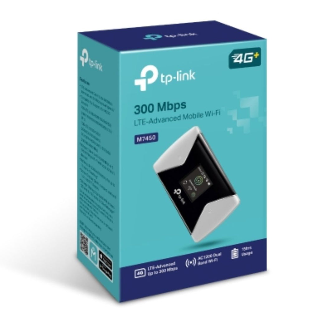 TP-Link M7450 4G-LTE Mobile Wi-Fi 300Mbps DL 50Mbps UL 4G SIM Card + microSD Slot 3000mAh 15hrs Rechargeable Battery for 32 Devices iOS/Android App - Image 5