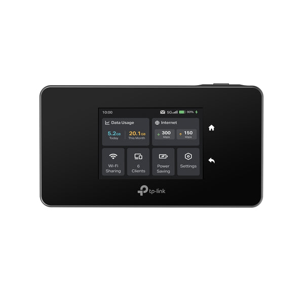 TP-Link M8550 5G Mobile Wi-Fi, 2880 Mbps at 6 GHz or 2880 Mbps at 5 GHz 688 Mbps at 2.4 GHz, 5G 3.4Gbps/900Mbps, 4G Cat19 1.6Gbps/2
