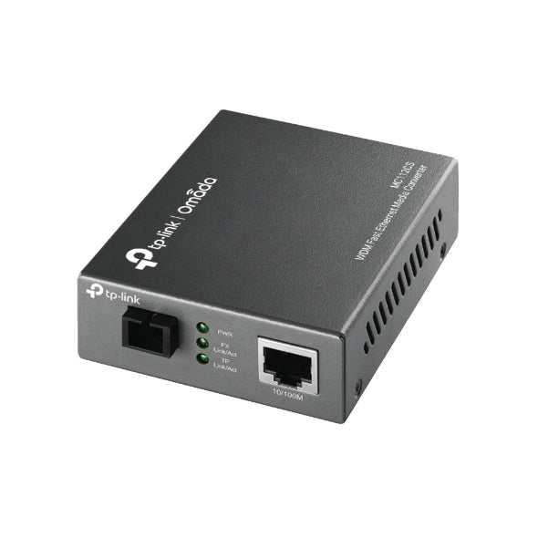 TP-Link MC112CS Media Converter SC WDM Monomodo Simplex 10/100Mbps RJ45 to 100M single-mode SC fiber Tx:1310nm Rx:1550nm up to 20km (LS) - Image 1